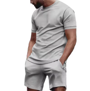 Customized Printed Cotton T Shirt Shorts 2 Piece Set Jogger Sets Sportswear T-Shirt Shorts and Shirts Men Short Set
