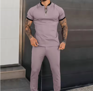 Wholesale Custom Jogger Wear Summer Men's Slim Fit Short Sleeve T-shirt Pants Casual Sports Suit Men Sublimation Tracksuits